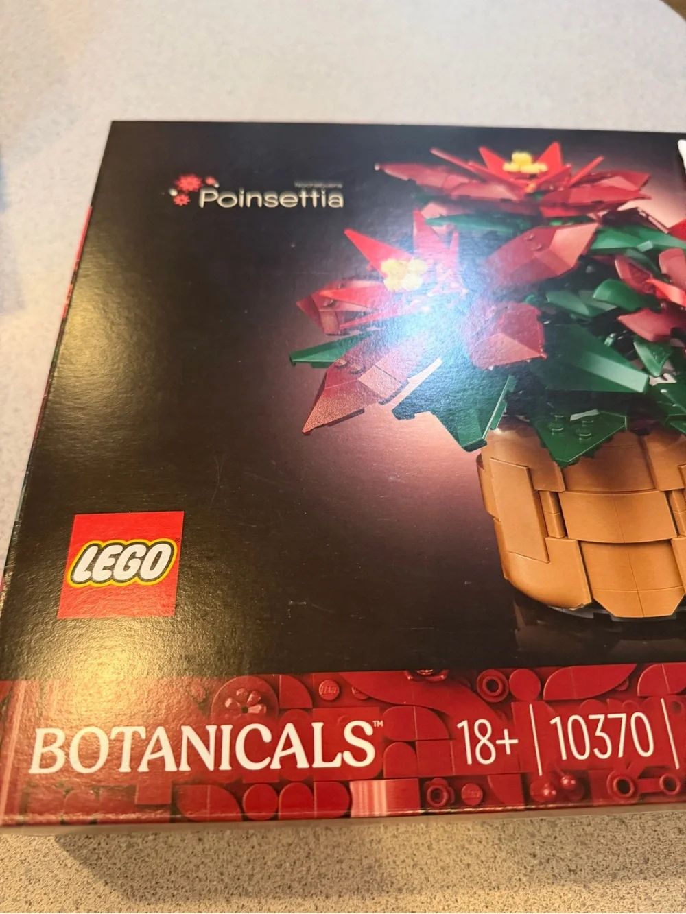 New Lego Botanicals Christmas Holiday Poinsettia 10370 Building Set Toy